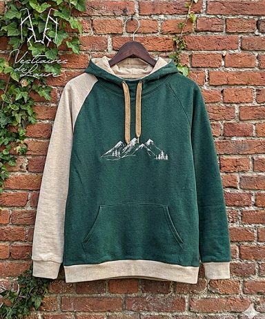 Sweat à capuche bi-ton (devant) Sweat à capuche bi-ton